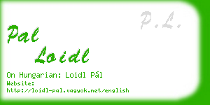 pal loidl business card